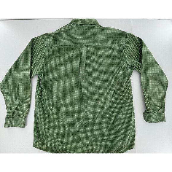 Cinch Button Up Shirt Size L Star Print Green Western Rodeo Dress Cowboy Cotton‌ - Picture 5 of 16